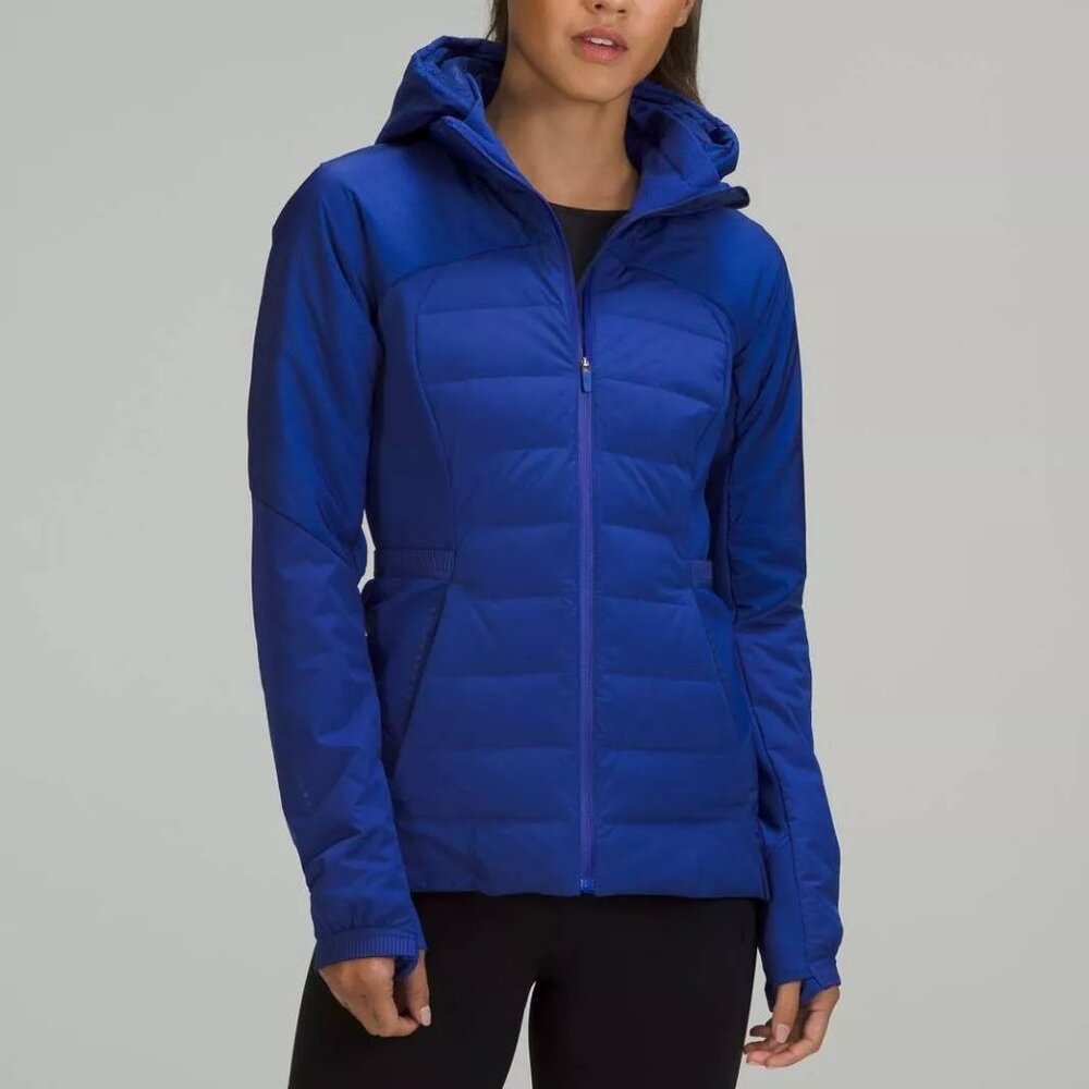 Lululemon Down for it all Jacket Psychic Blue - Size 8